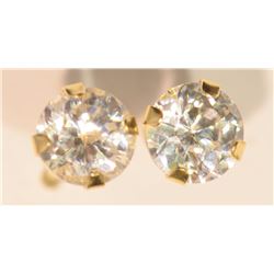 14KT CUBIC ZIRCONIA EARRINGS