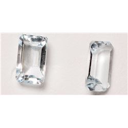 2 GENUINE AQUAMARINE (5X3MM)