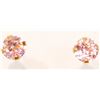 Image 1 : 10KT GOLD PINK CUBIC ZIRCONIA EARRINGS