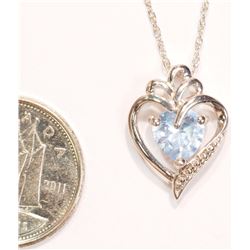 STERLING SILVER NECKLACE WITH SIMULATED