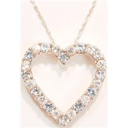 STERLING SILVER SIMULATED AQUAMARINE HEART