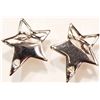 Image 1 : STERLING SILVER DIAMOND STAR-SHAPED EARRINGS