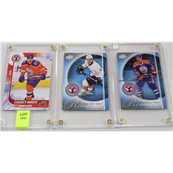 LOT OF 3 UPPER DECK ROOKIE CARDS X3