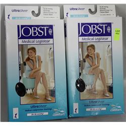 2 PAIRS  MEDICAL GRADE FIRM COMPRESSION KNEE HIGHS