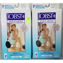 2 PAIRS OF MEDICAL GRADE FIRM COMPRESSION THIGH