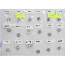 PAGE OF 2000-03 50 CENT & 25 CENT PIECES X2