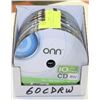 Image 1 : CASE OF 60 CDRW RECORDABLE DISCS
