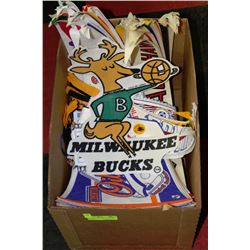 BOX WITH LARGE ASSORTMENT OF PENNANTS
