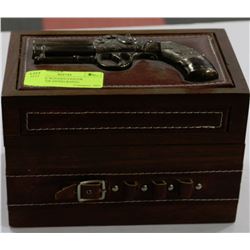 VINTAGE WOODEN LIQUOR DECANTER (HONG-KONG)