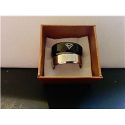 LOT OF 2 STAINLESS STEEL BANDS WITH SUPERMAN LOGOS