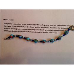 MARCIA FOSSEY HISTORICAL BEAD BRACELET W/ HISTORY