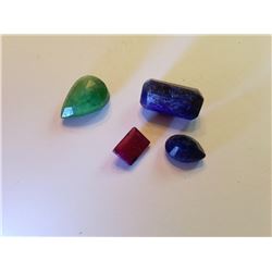 46.5CT LOT OF 4 GEMSTONES