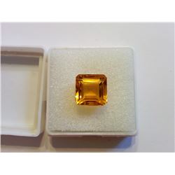 13.5CT EMERALD CUT NATURAL CITRINE