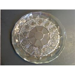 DECORATIVE CLEAR GLASS DEVILED EGG PLATTER