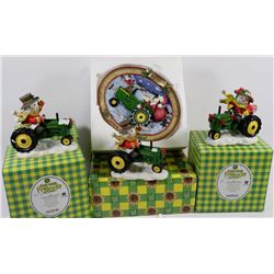 LOT OF 4 JOHN DEERE CHRISTMAS COLLECTIBLE