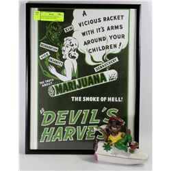 MARIJUANA DEVIL'S HARVEST PRINT "JAMAICAN SITTING