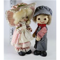 VINTAGE HANDMADE BOTTLE DOLLS - BOY & GIRLS