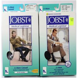2 PAIRS OF MEDICAL GRADE MENS FIRM COMPRESSION KNEE