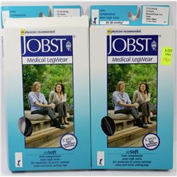 2 PAIRS OF MEDICAL GRADE FIRM COMPRESSION KNEE