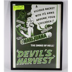 MARIJUANA DEVIL'S HARVEST PRINT