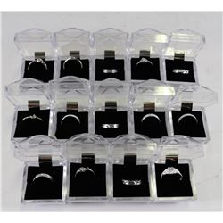 BOX WITH 14 NEW LADIES FASHON RINGS