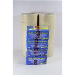 BOX WITH NEW BOXES OF MARKAL PAINTSTICKS & MASKING