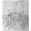 Image 1 : BOX WITH ASSORTED CRYSTAL CANDLE HOLDERS