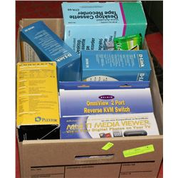 BOX OF ELECTRONICS INCLUDING VOICE RECORDERS AND