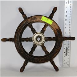 ANTIQUE SHIP'S WHEEL