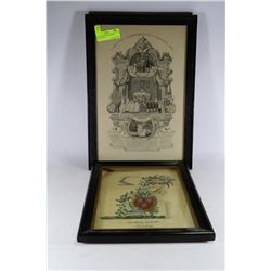 1189 CONFIRMATION FRAMED CERTIFICATE & ARMORIAL