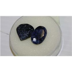 NATURAL BLUE SAPPHIRE - 2 PIECES 34CT