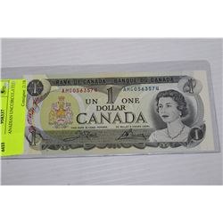 1973 $1 CANADIAN UNCIRCULATED NOTES