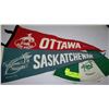 Image 1 : 1970'S OTTAWA & SASKATCHEWAN PENNANTS WITH