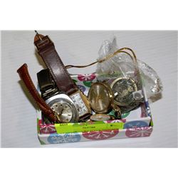 ESTATE MENS WATCHES WITH NEW POCKET WATCH