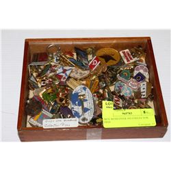 BOX WITH OVER 100 COLLECTOR PINS