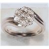 Image 1 : STERLING SILVER  DIAMOND  RING  WITH 7 DIAMONDS