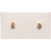 Image 2 : 14KT GOLD WHITE SAPPHIRE (0.15CT) EARRING