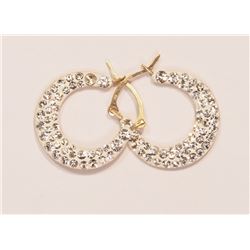 10KT GOLD  CUBIC ZIRCONIA  EARRINGS