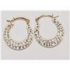 Image 2 : 10KT GOLD  CUBIC ZIRCONIA  EARRINGS