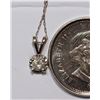 Image 2 : 14KT GOLD DIAMOND PENDANT & CHAIN W/ COA