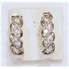 Image 1 : STERLING SILVER DIAMOND & CZ EARRING W/ COA