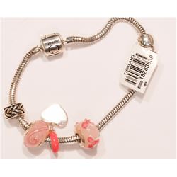 STERLING SILVER PANDORA  STYLE BRACELET (22GM)