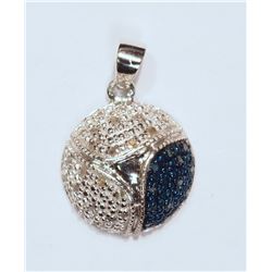 STERLING SILVER DIAMOND PENDANT W/ COA