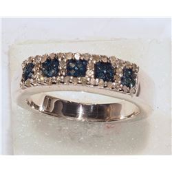 STERLING SILVER DIAMOND RING W/ COA