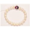 Image 1 : NATURAL FRESHWATER PEARL BRACELET W/ COA