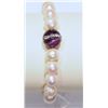 Image 2 : NATURAL FRESHWATER PEARL BRACELET W/ COA
