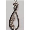 Image 2 : STERLING SILVER DIAMOND PENDANT W/ COA