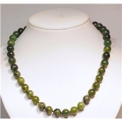 NATURAL NEPHRITE JADE NECKLACE W/ COA