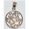 Image 1 : STERLING SILVER DIAMOND PENDANT W/ 40 DIAMONDS