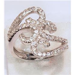 STERLING SILVER CUBIC ZIRCONIA RING